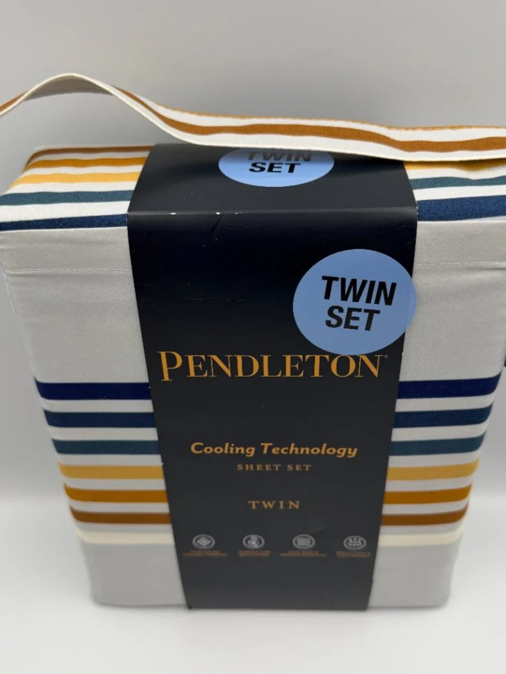 Pendleton Westland Stripe Cooling TWIN Sheet Set Multi Color 3 Piece Desert NWT